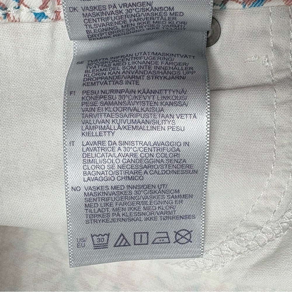 NYDJ Briella Denim Bermuda Shorts Sz 22W Dreamcatcher Print Lift Tuck 5 Pocket - Picture 11 of 13